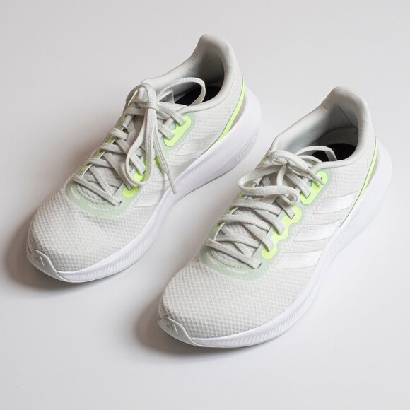 Adidas Running Shoe Runfalcon 3.0 - White/Neon Green Women's Size 9.5 NWT - Picture 3 of 9